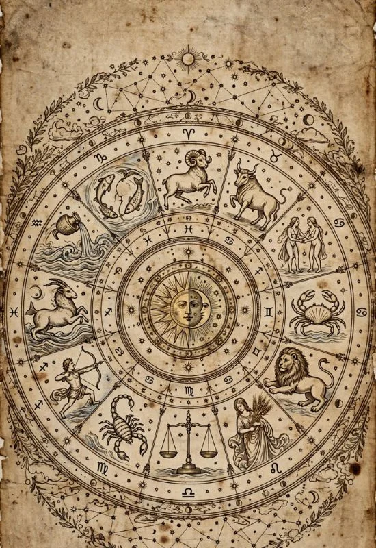 Antique Zodiac Chart