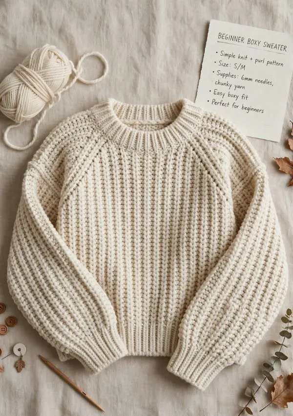 Beginner Boxy Sweater