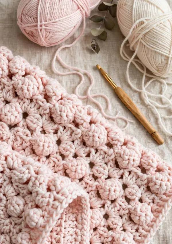 Cluster Stitch Baby Blanket