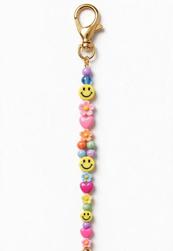 Colorful Beaded Bag Charm