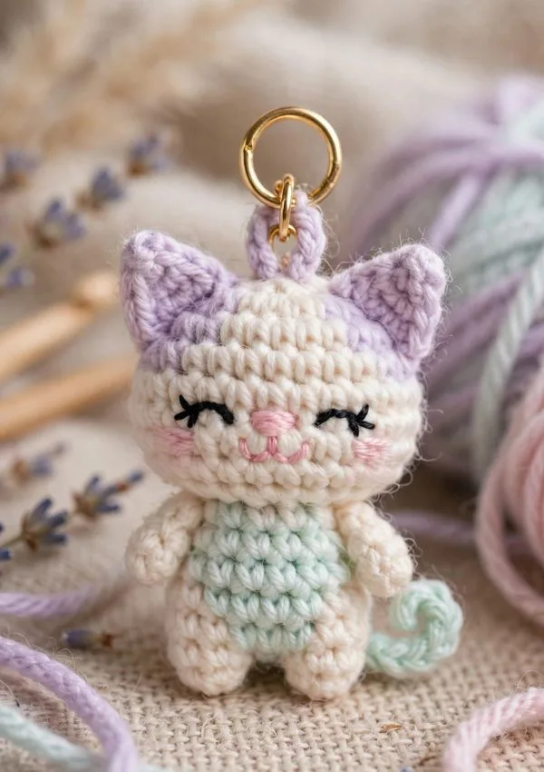Crochet Cat Charm