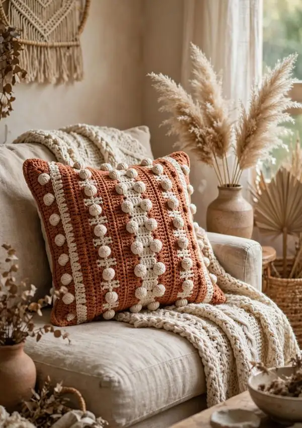 Crochet Pillow Cover