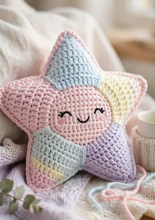 Crochet Star Pillow