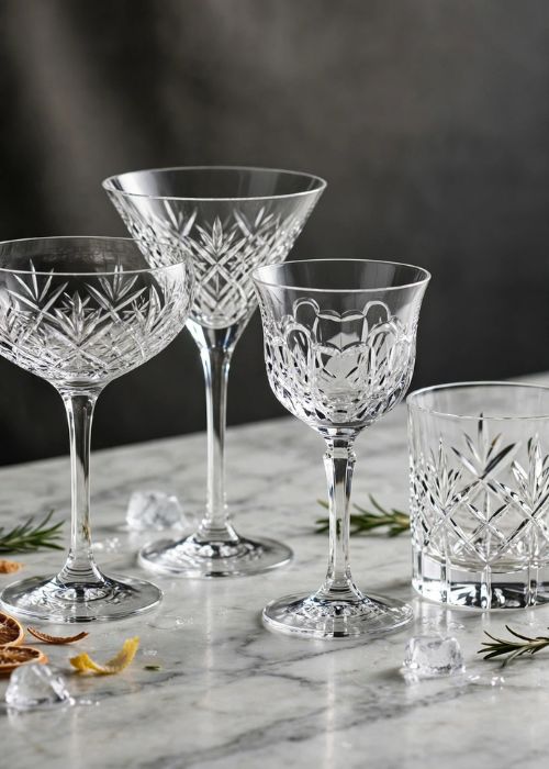 Crystal Cocktail Glass Set
