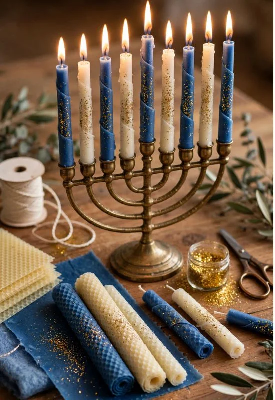DIY Hanukkah Candles