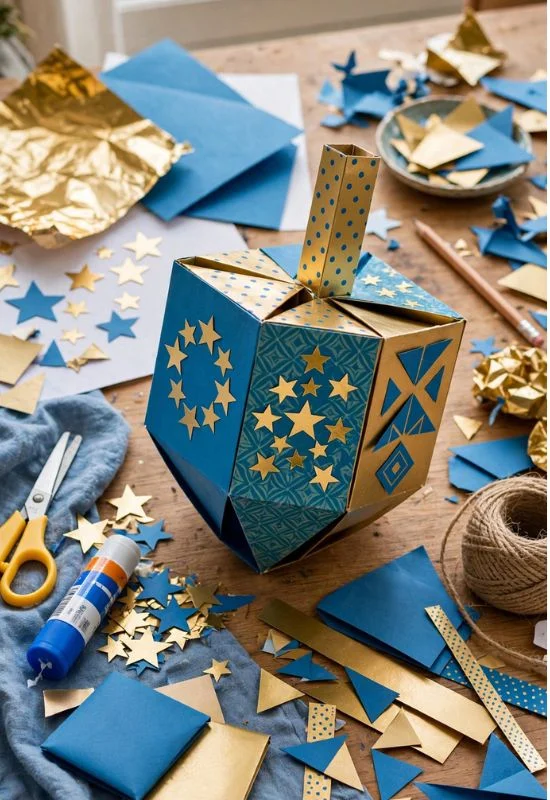 Dreidel Paper Craft