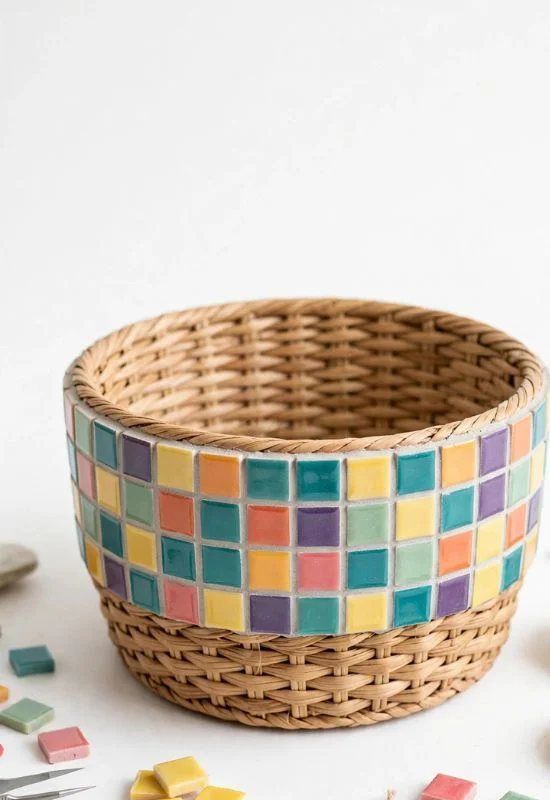 Easy Mosaic Basket