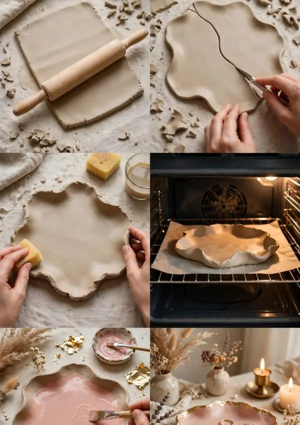 Handmade Clay Trinket Tray