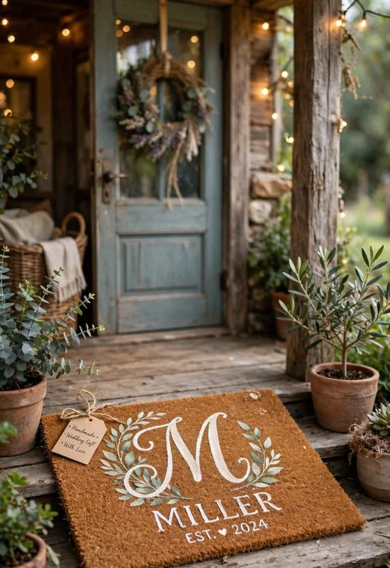 Handmade Monogram Doormat