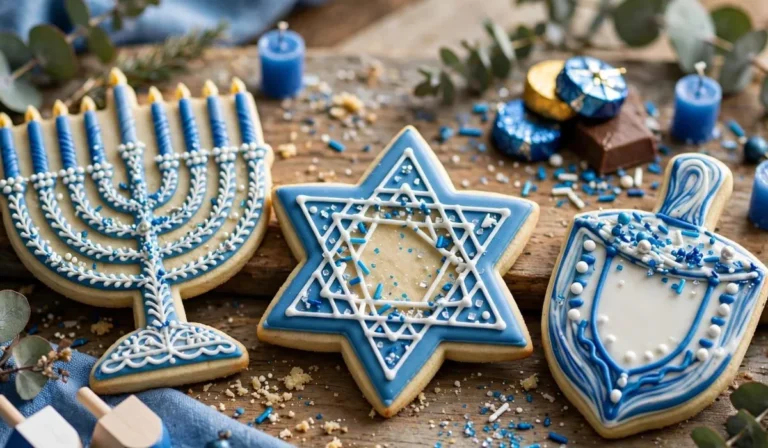 Hanukkah Sugar Cookies Decorated