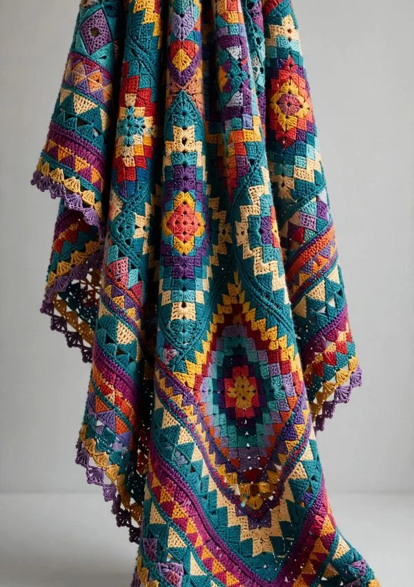 Mosaic Crochet Shawl