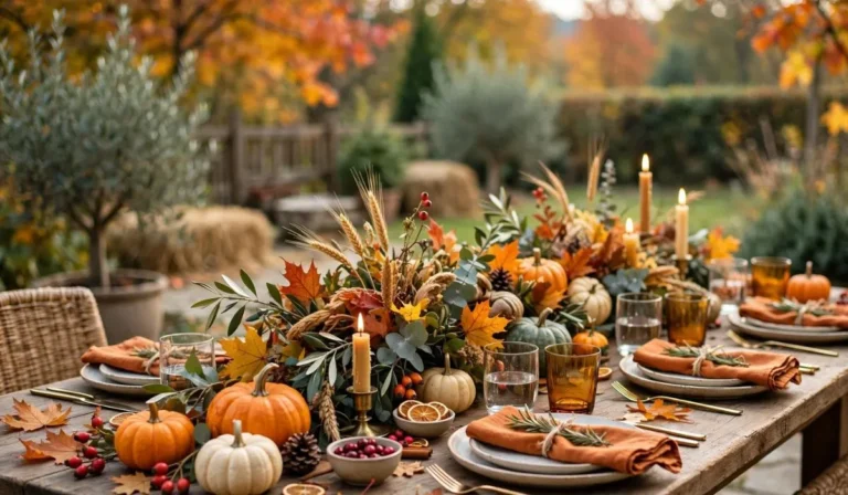 Outdoor Thanksgiving Table Decor