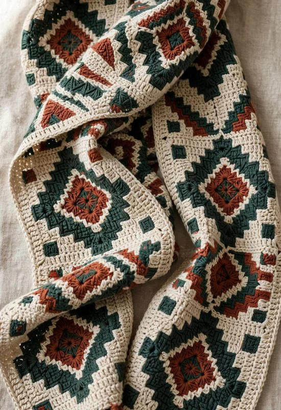 Overlay Mosaic Scarf