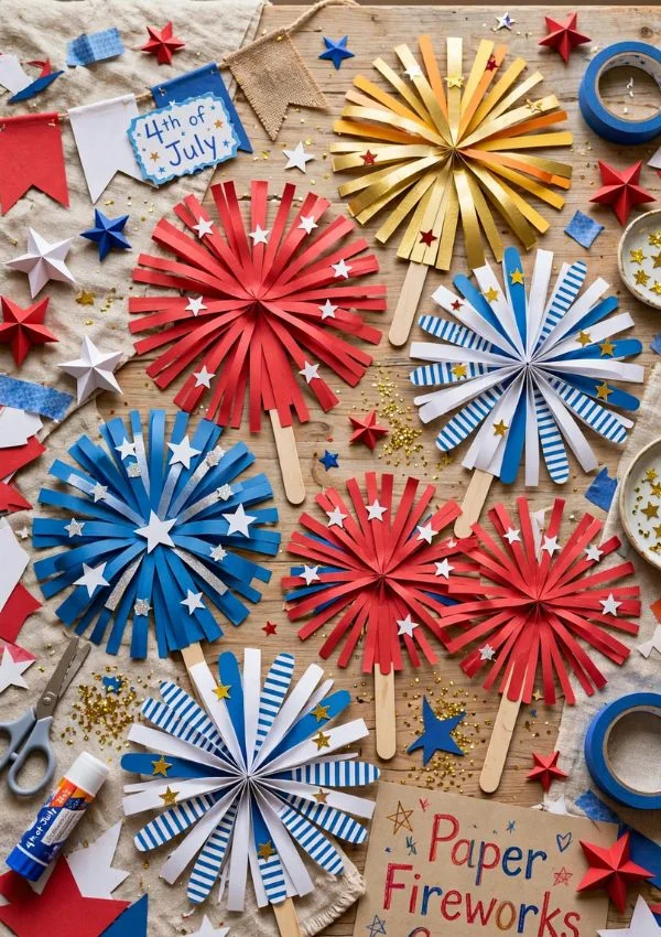 Paper Fireworks Art