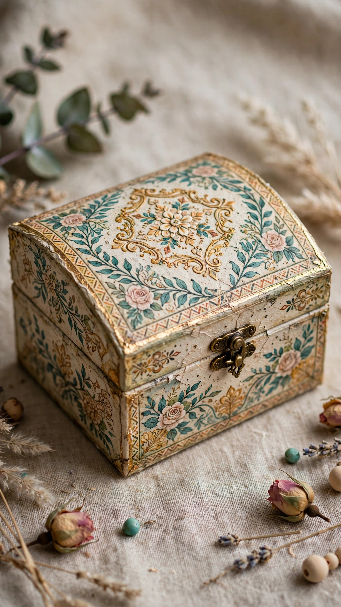 Paper Mache Jewelry Box