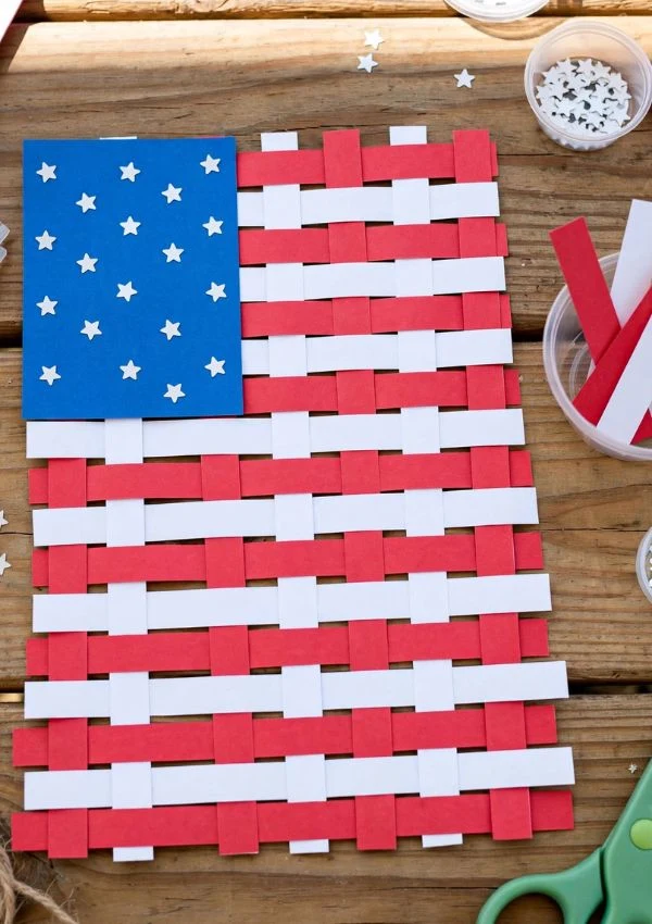 Paper Strip Weaving Flag