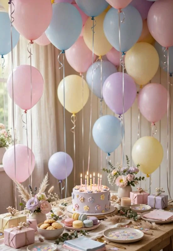 Pastel Balloon Birthday Party
