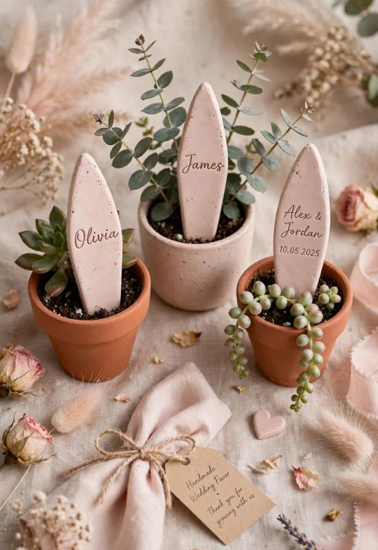 Personalized Clay Plant Marker