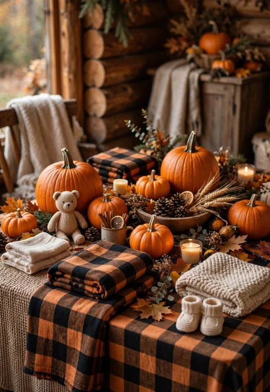Pumpkin and Plaid Baby Shower