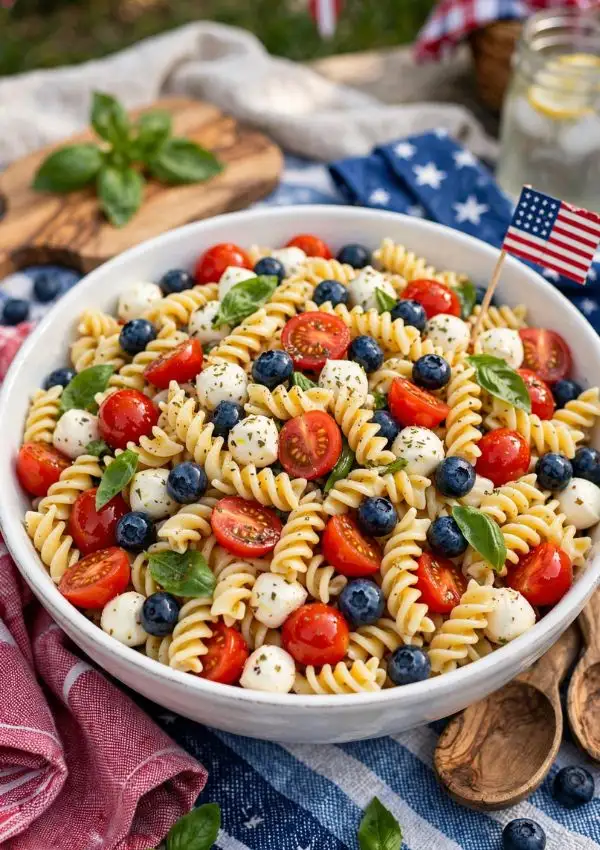 Red, White, and Blue Pasta Salad