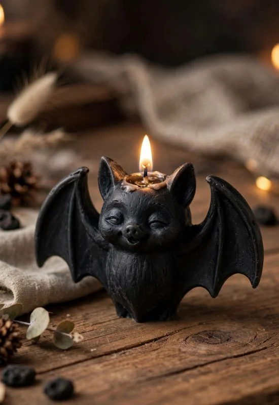 Bat-Shaped Candle