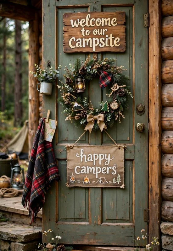 Camping-Themed Door