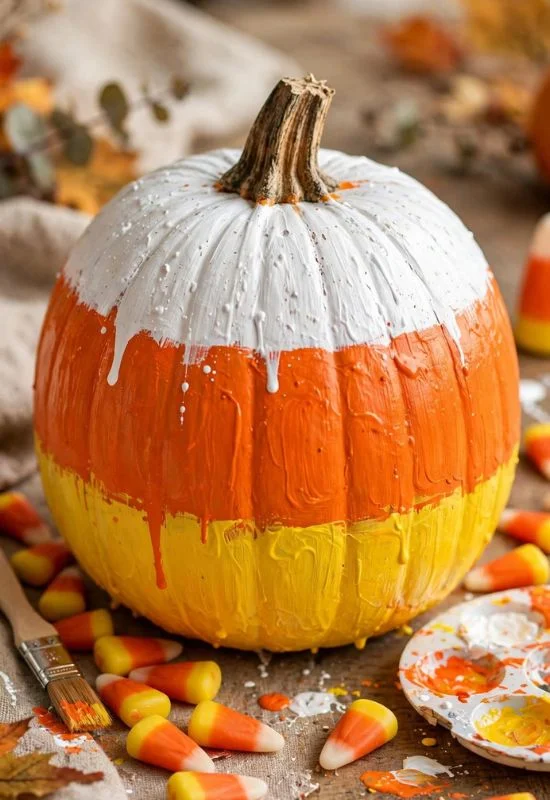 Candy Corn Pumpkin