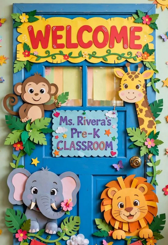 Cute Animal Welcome Door