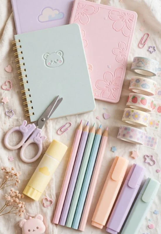 Cute School Supplies Wallpaper