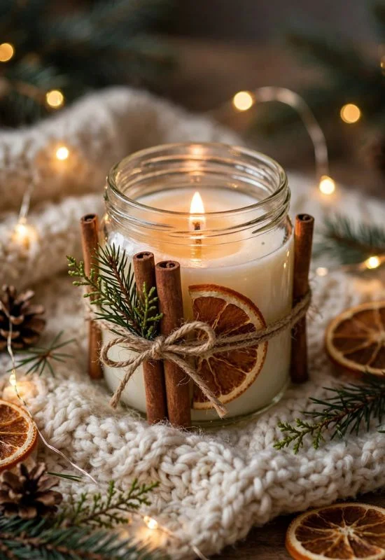 DIY Christmas Candle