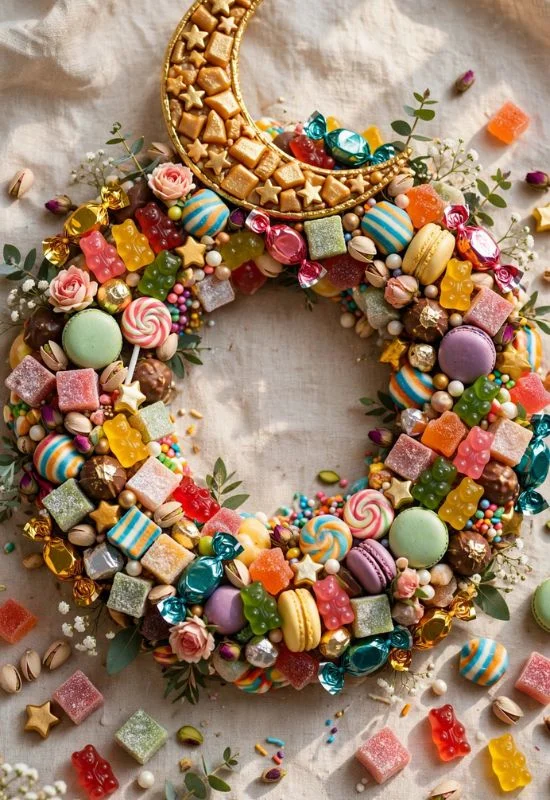 Eid Candy-Inspired Wreath