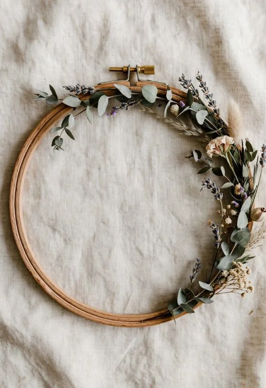 Embroidery Hoop Wreath Form