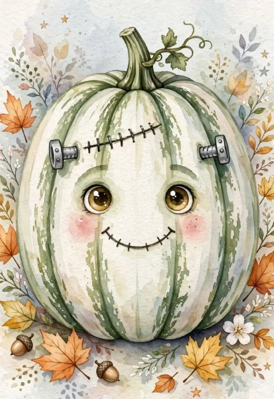 Friendly Frankenstein Pumpkin