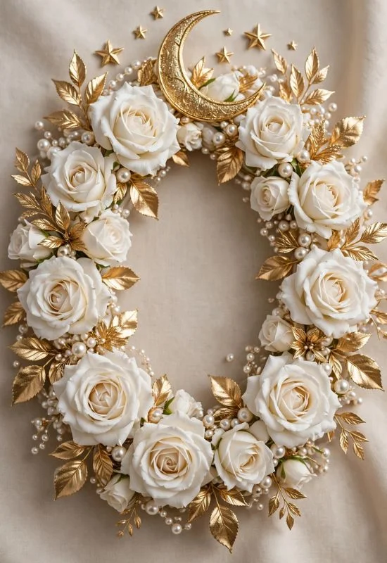 Gold and White Luxury Wreath