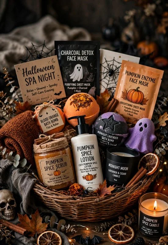 Halloween Spa Night Basket