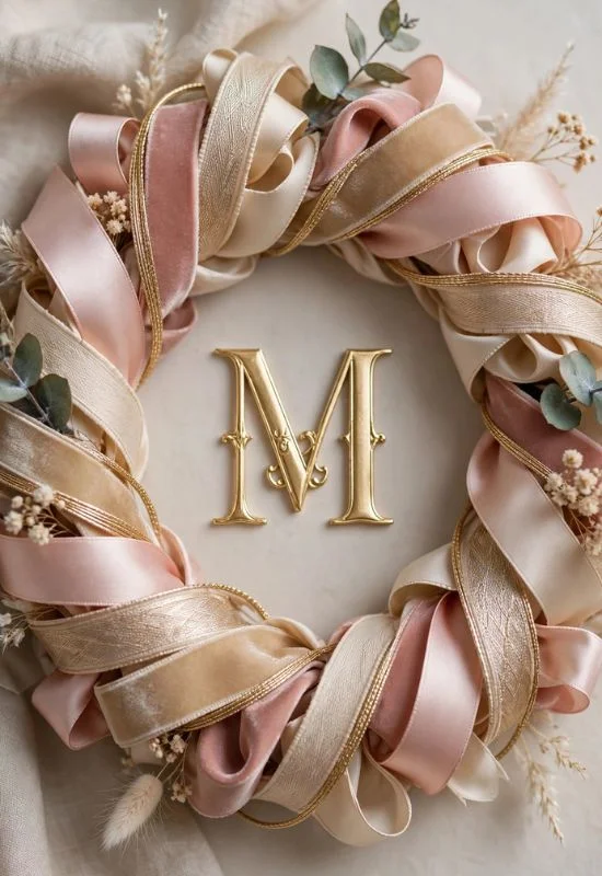 Monogram Ribbon Wreath