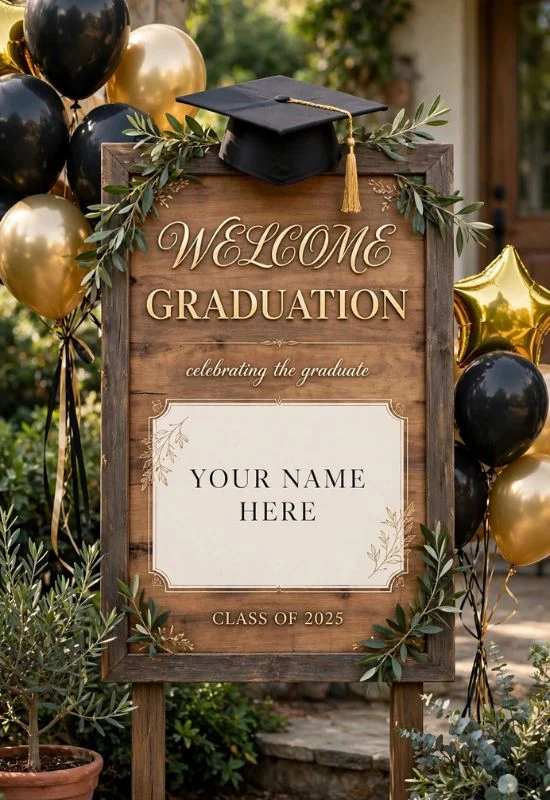 Personalized Graduation Welcome Sign