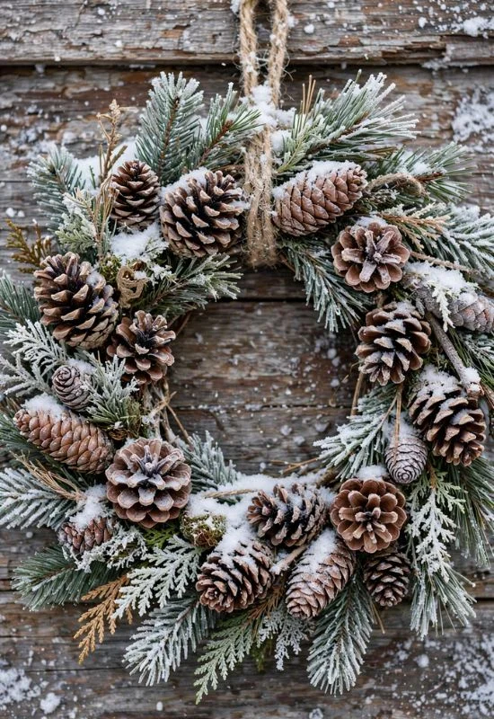 Pinecone Winter Wreath