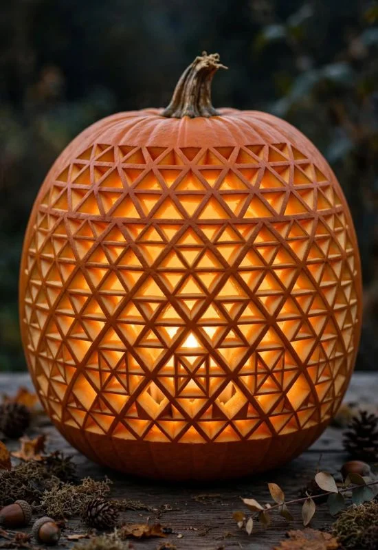 Pumpkin with Geometric Patterns