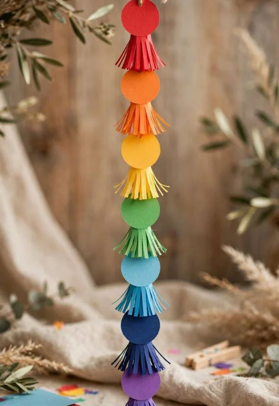 Rainbow Paper Garland