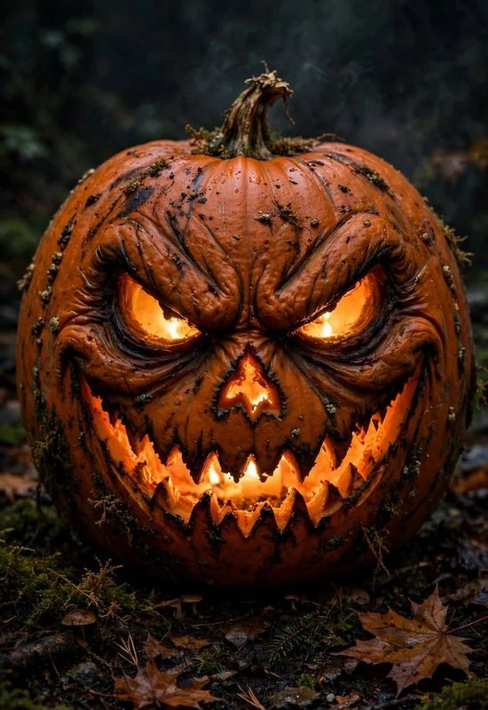 Spooky Scary Face pumpkin 