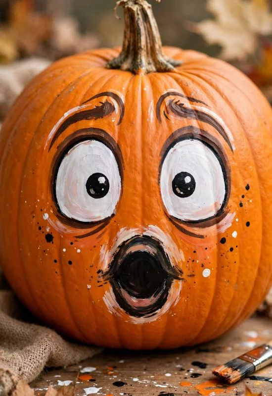Surprised Pumpkin Face