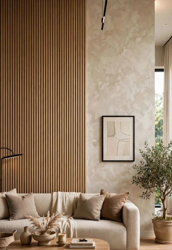 Vertical Panel & Plaster Combination