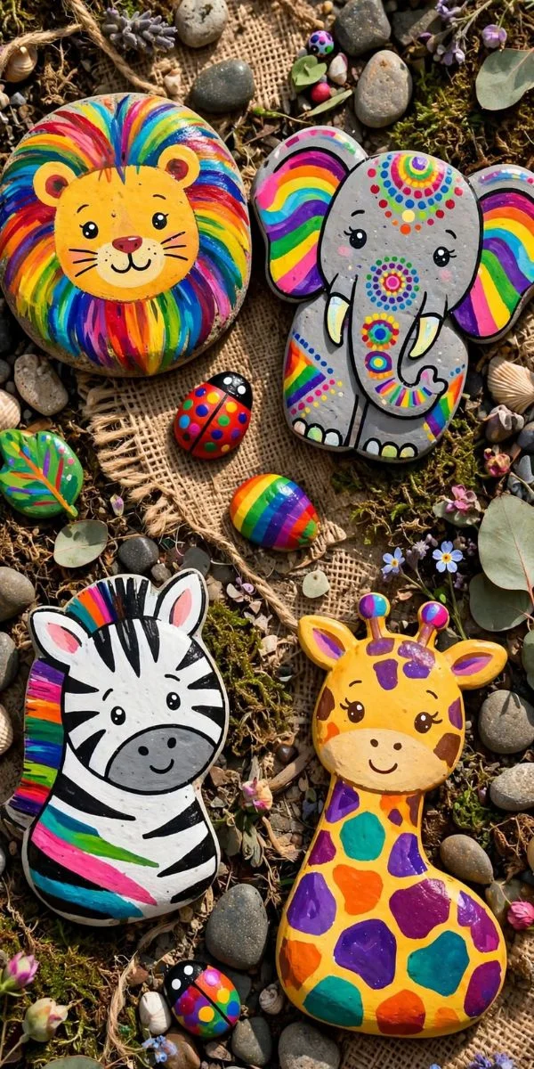  Animal Painted Rocks