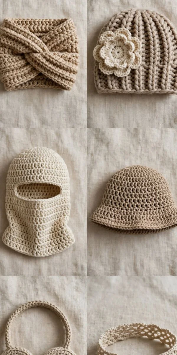 Crochet Hair and Head Accessories