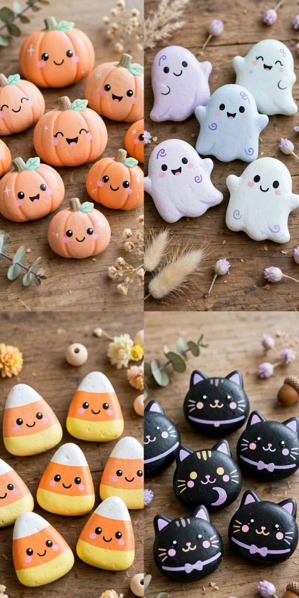 Cute and Fun Halloween Painted Rocks